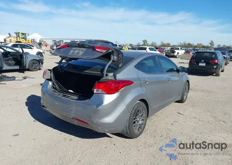 2012 Hyundai Elantra Gls (Ulsan Plant) from USA, damaged, VIN KMHDH4AEXCU377827